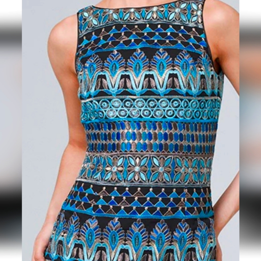 WHBM 18 GORGEOUS NEW Embroidered Sheath Dress NWT